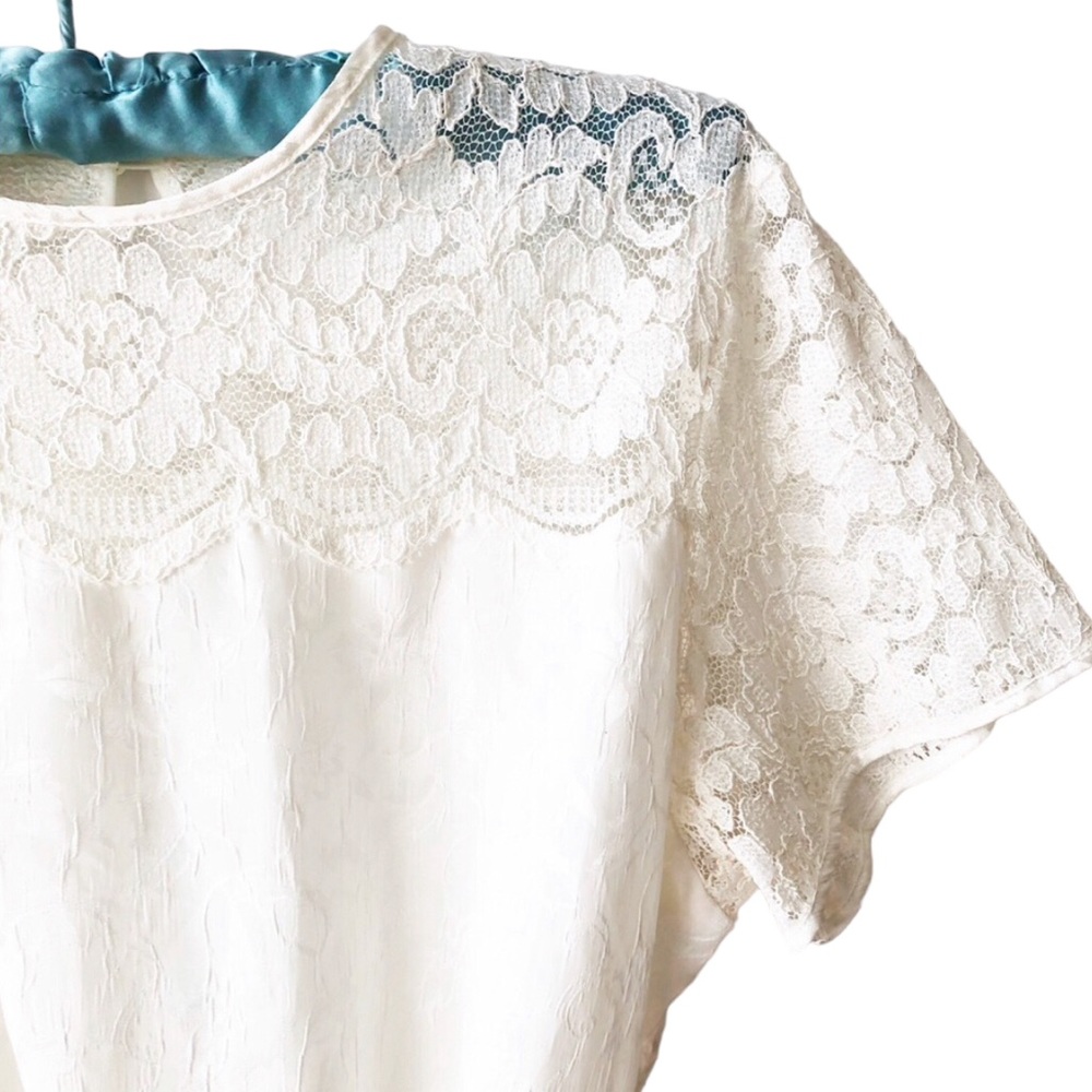 Bodysuit Short Sleeve Cream Satin and Lace Marks & Spencer Size 14/Large - Picture 6 of 16